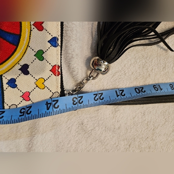 Brighton Love & Joy Pouch Crossbody Bag Colorful Hearts Bow Tom Clancy NWOT - Picture 9 of 13